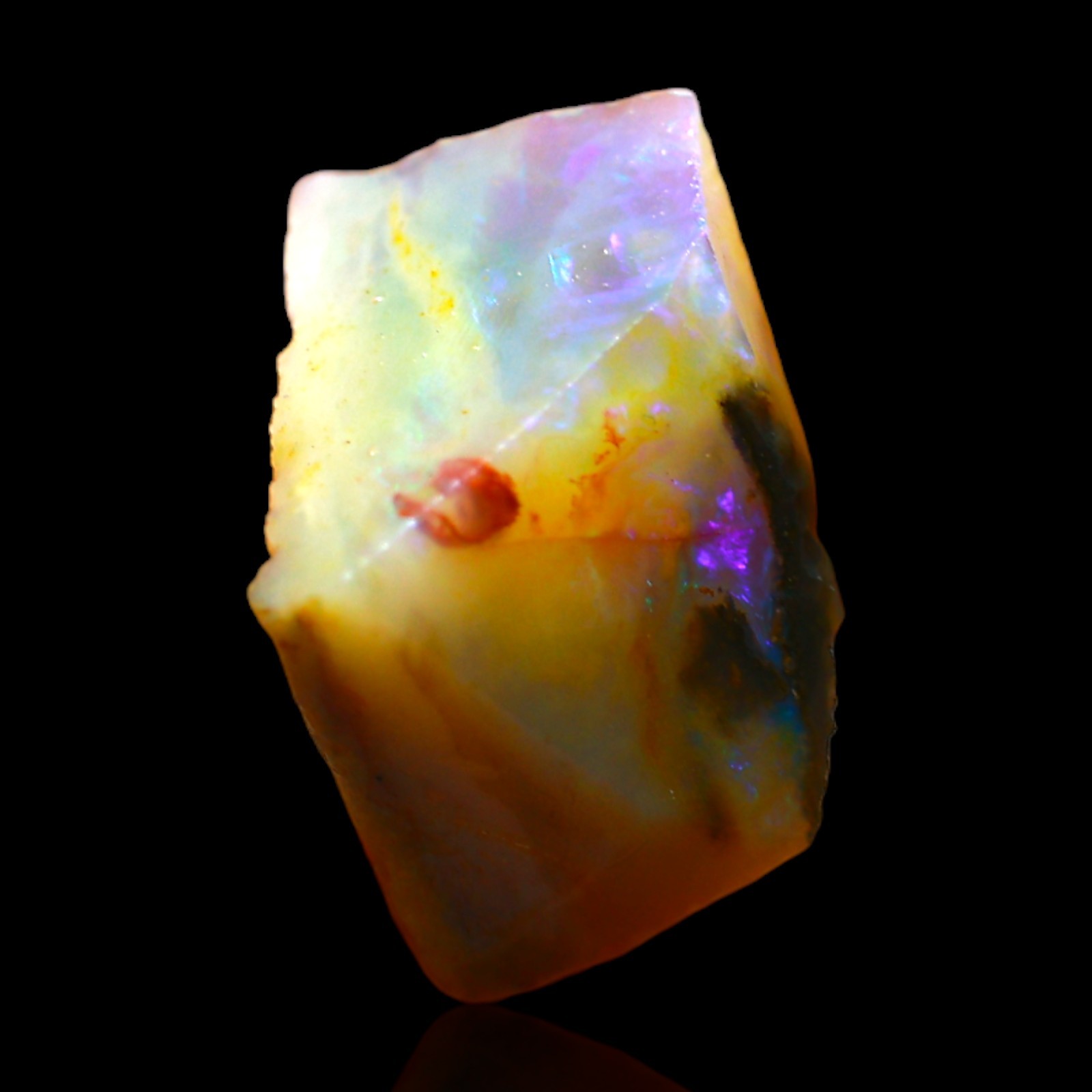 Natural Fire Opal Loose Rough Artisan Gemstone From Australia 5.00 Cts 16x9x3 mm