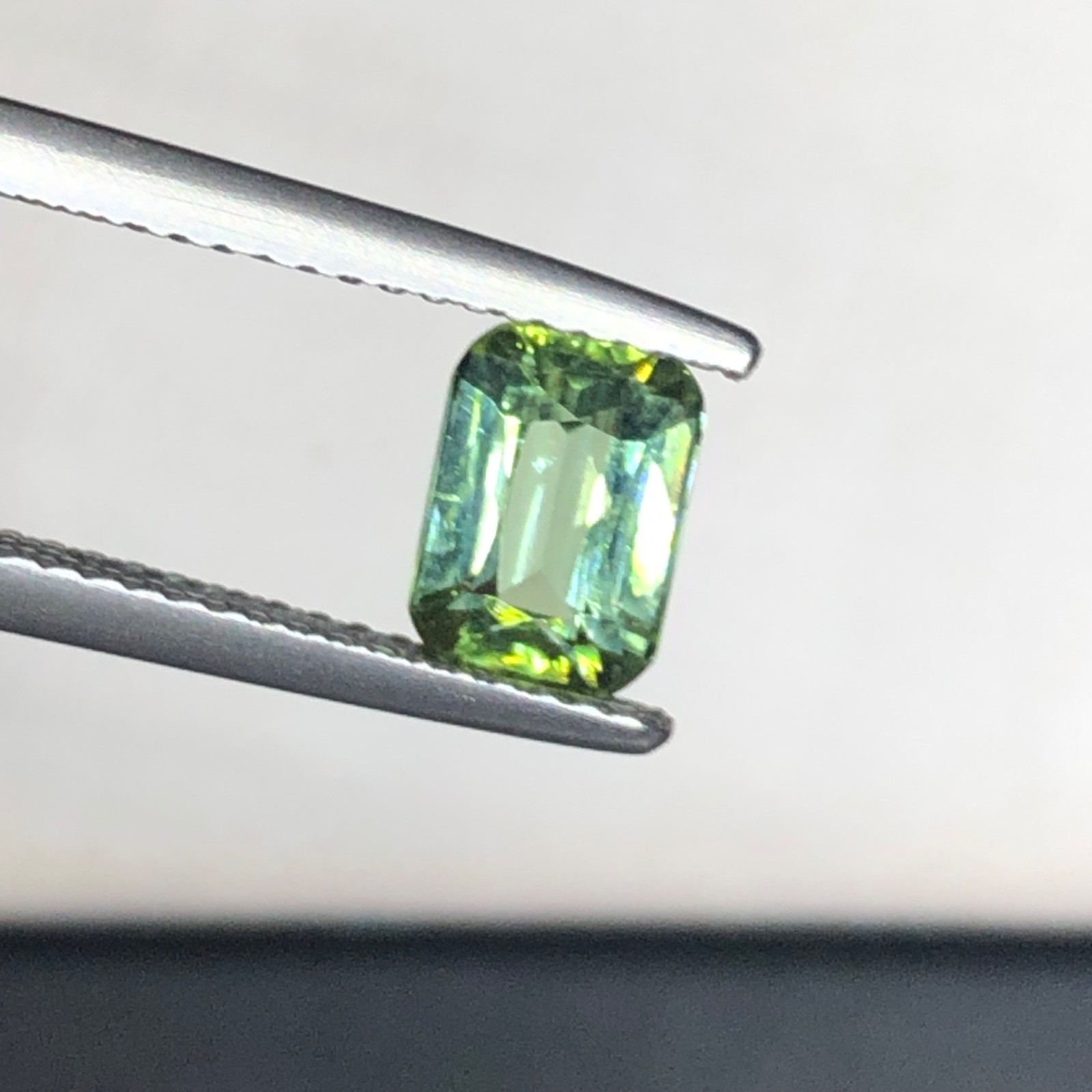Natural Tourmaline 1.20 Carat Cushion Cut Bluish green Origin Afghanistan
