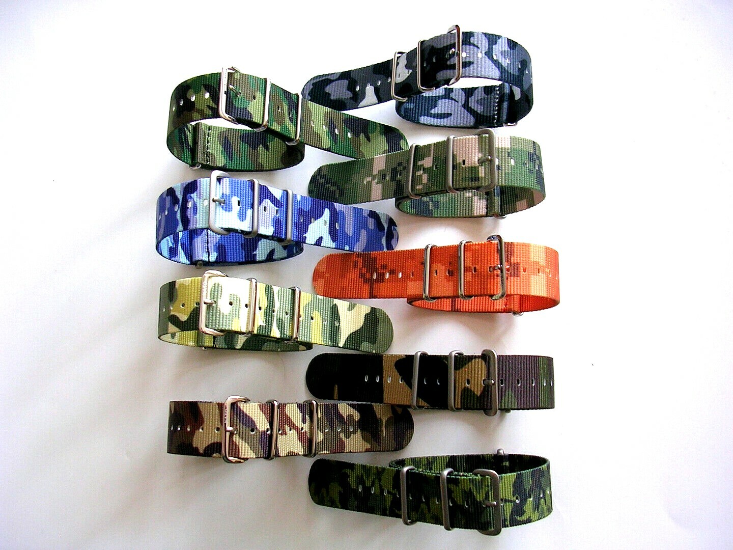 NATO G10 CAMO Ballistic nylon Military strap MoD Spec stitch watch band USA ship