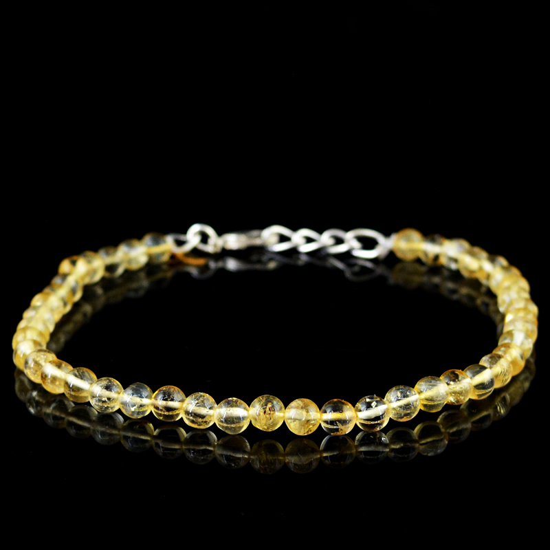 41.00 CTS NATURAL YELLOW CITRINE ROUND BEADS BRACELET – WHOLESALE PRICE (RS)