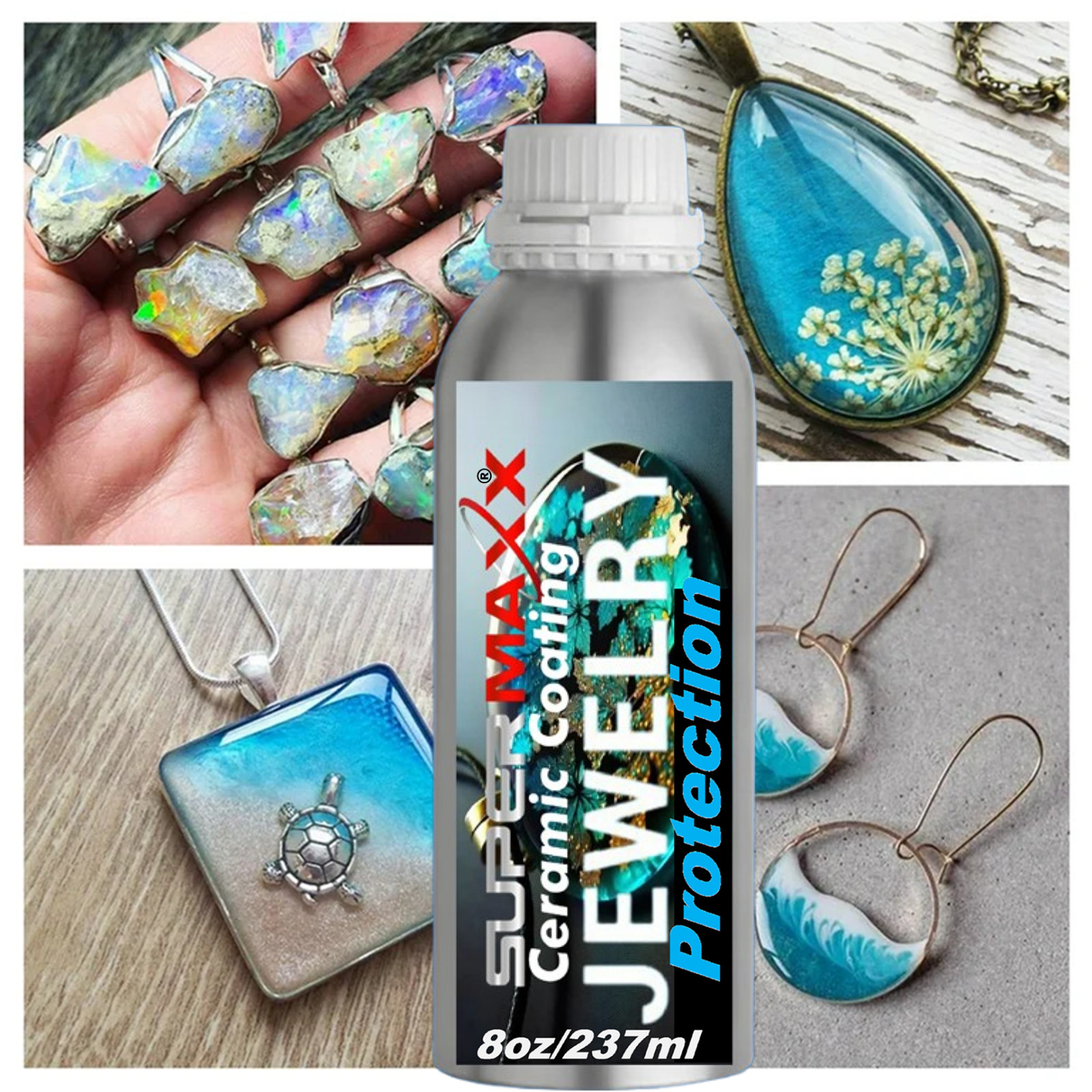 JEWELRY PROTECTION FOR GOLD, SILVER, PLATINUM, COPPER, EPOXY RESIN. GEM STONES
