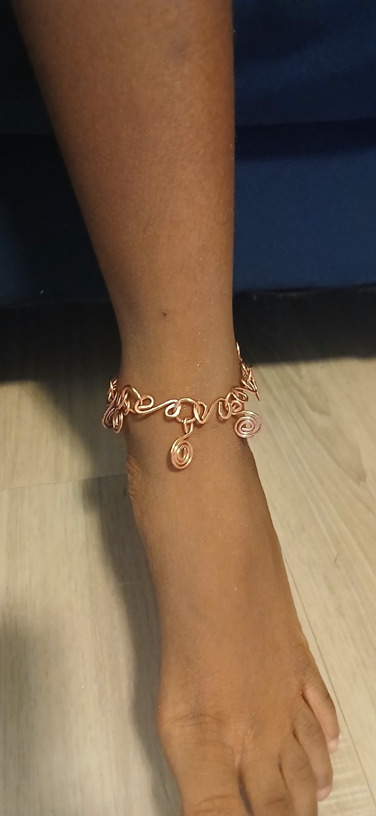 Handmade Pure Copper Charm Adjustable Anklet/Braclet