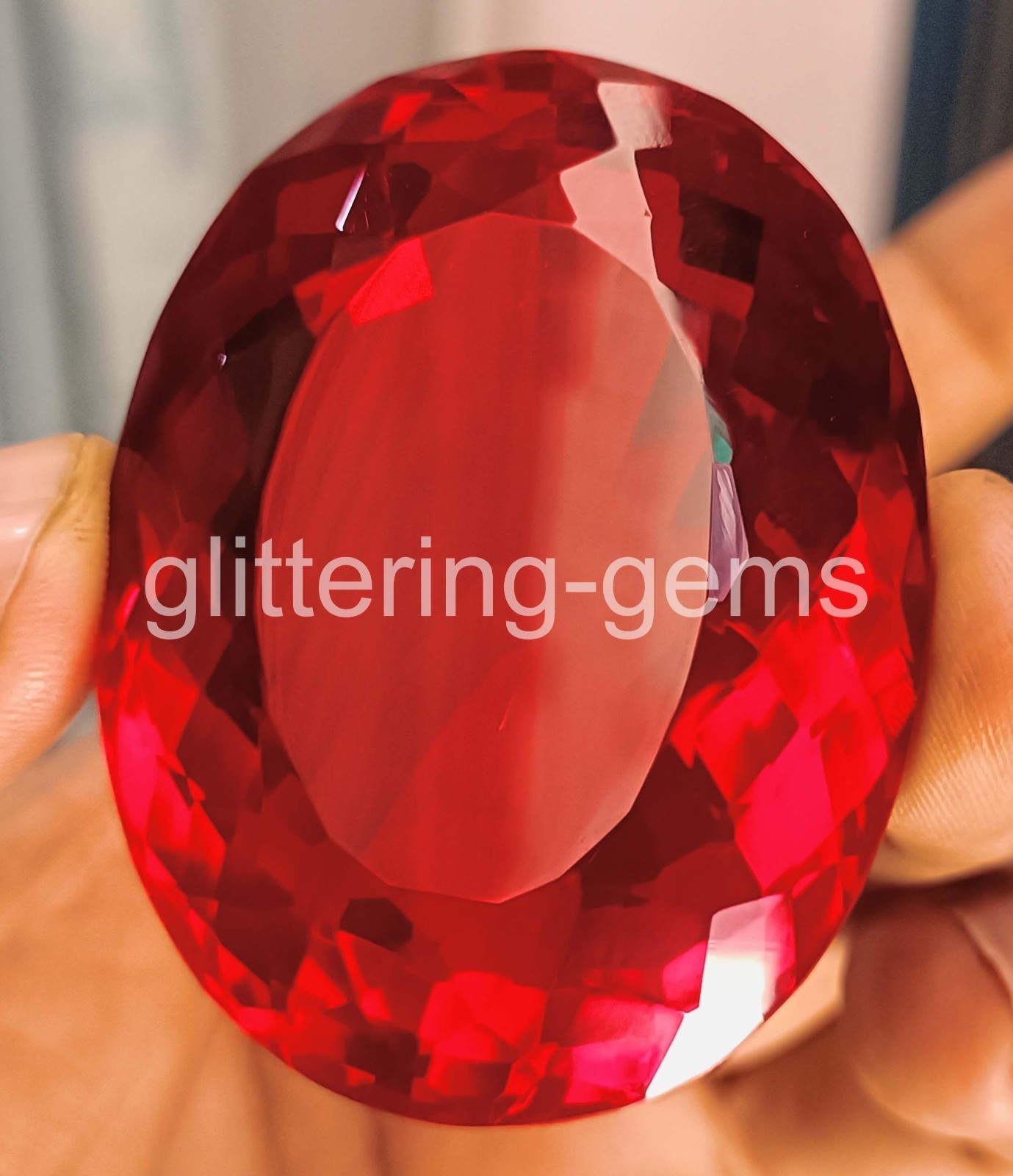 Radiant 2000 Ct Natural Red Ruby Oval Shape Certified IGL Loose Gemstone 6YHD