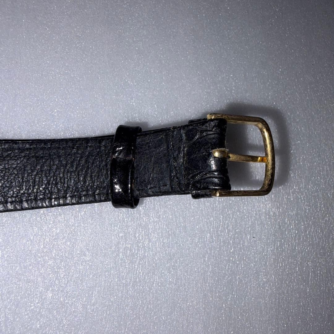 CITIZEN Quartz Watch, Silver Dial, Black Leather Strap nu
