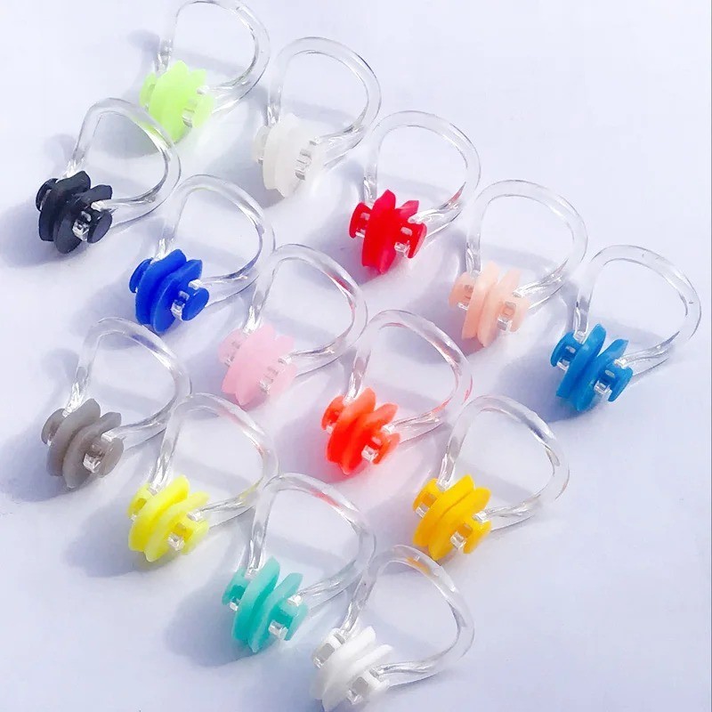 10PCS Reusable Silicone Swimming Nose Clips Soft Swim Nose Clip for Adults