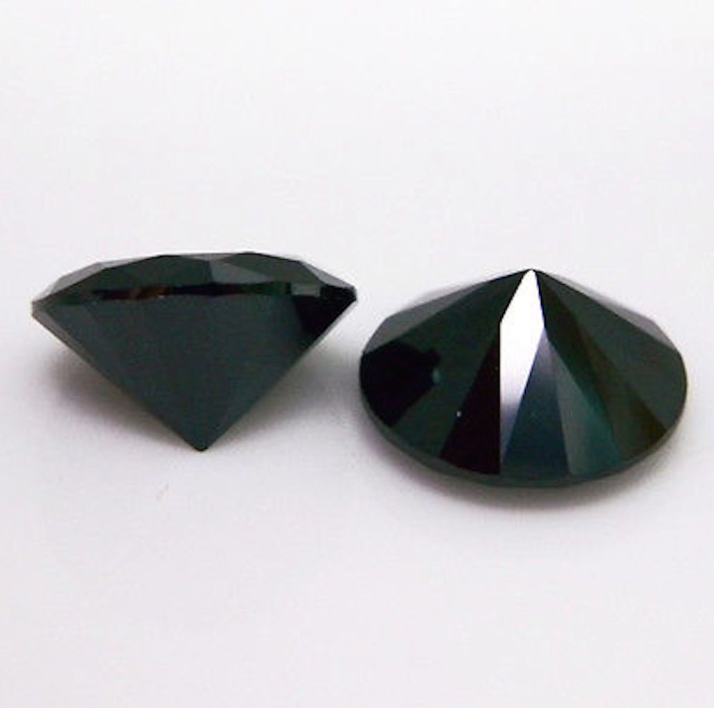 Cubic Zirconia Jet Black Round Faceted AAA Rated CZ Loose Stones (1mm – 15mm)