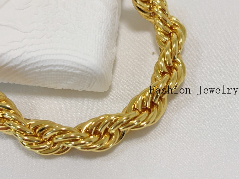14K Yellow Gold 10.5mm Diamond Cut Rope Chain Link Bracelet Men Women 7.5″