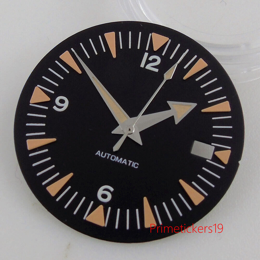 32mm Black/Blue/Green Watch Dial Hands Set Date Fit NH35 NH36 Automatic Movement