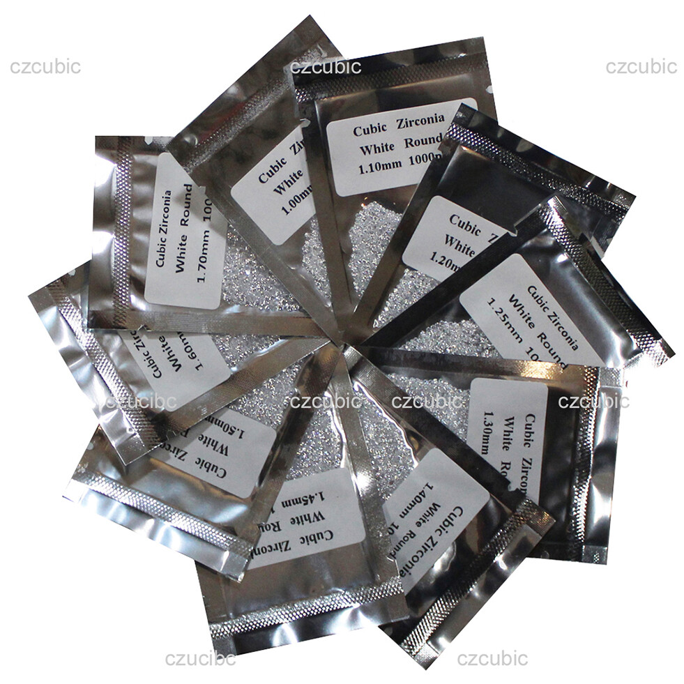 ROUND CUBIC ZIRCONIA CZ LOOSE STONES 1000 PCS START 0.7 MM 5A QUALITY SHIP IN US