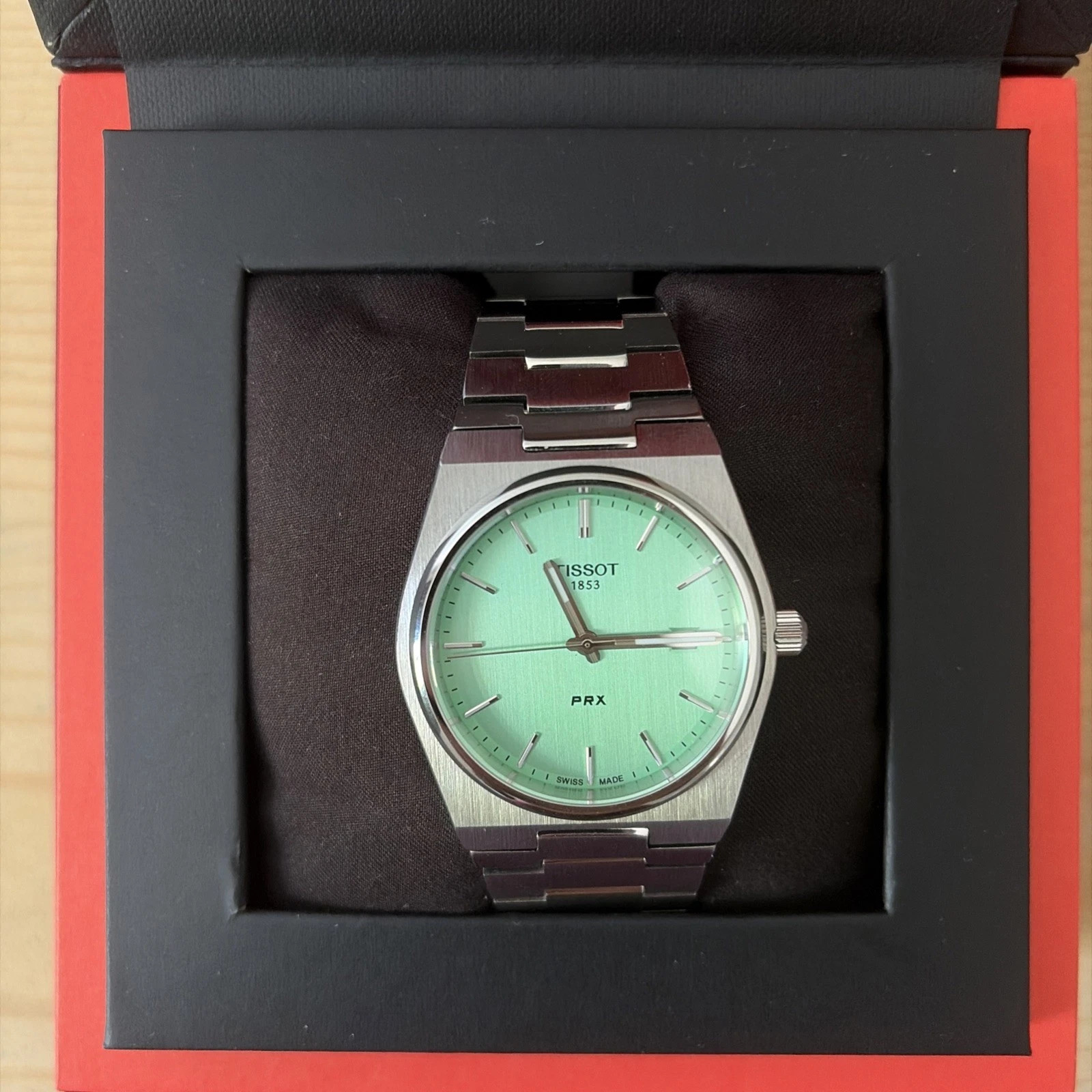 Tissot Classic PRX Men’s Mint Green Dial Quartz 40MM Watch T137.410.11.091.01