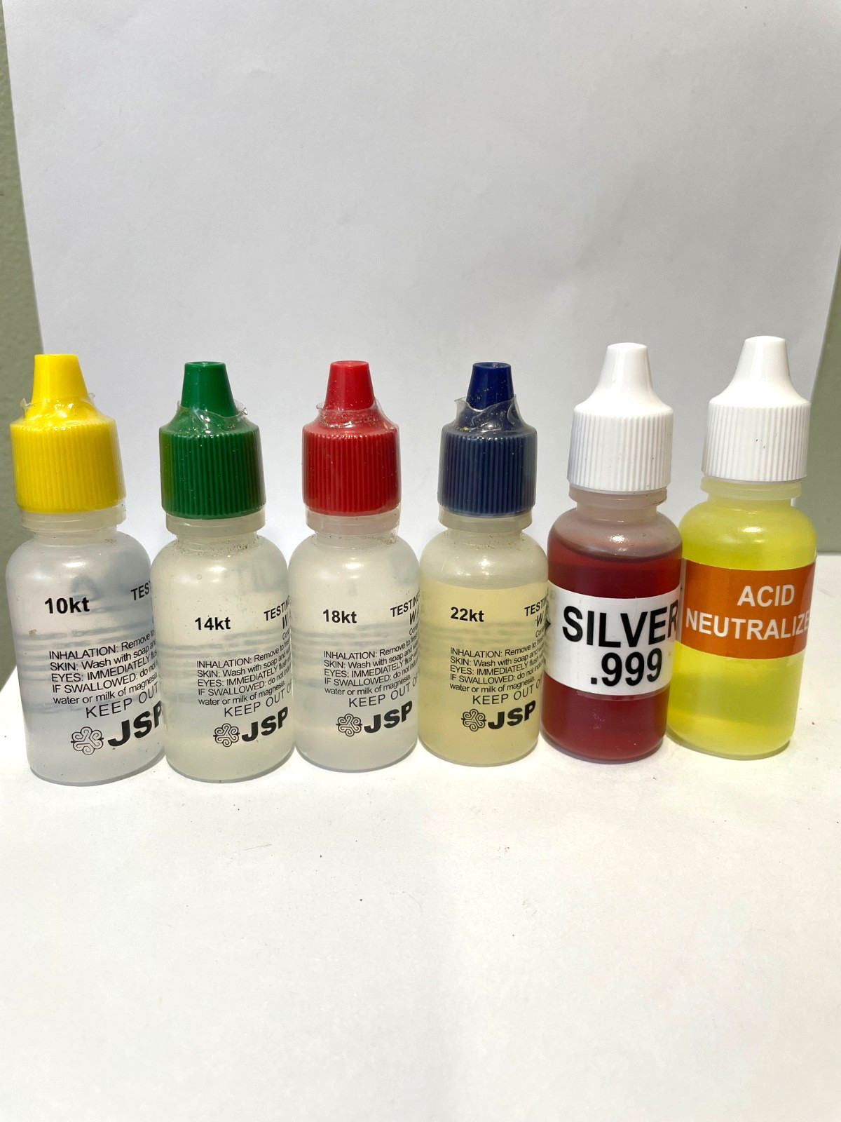 JSP Gold Silver Jewelry Testing Acid 10K 14K 18K 22K 24K PLATINUM RSPM-GTE