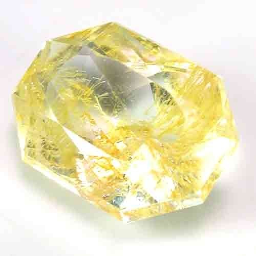 STUPEFYING BRAZILIAN SILVER WHITE WITH GOLDEN RUTILE TOPAZ GEM 4.0CT – FANCY CUT