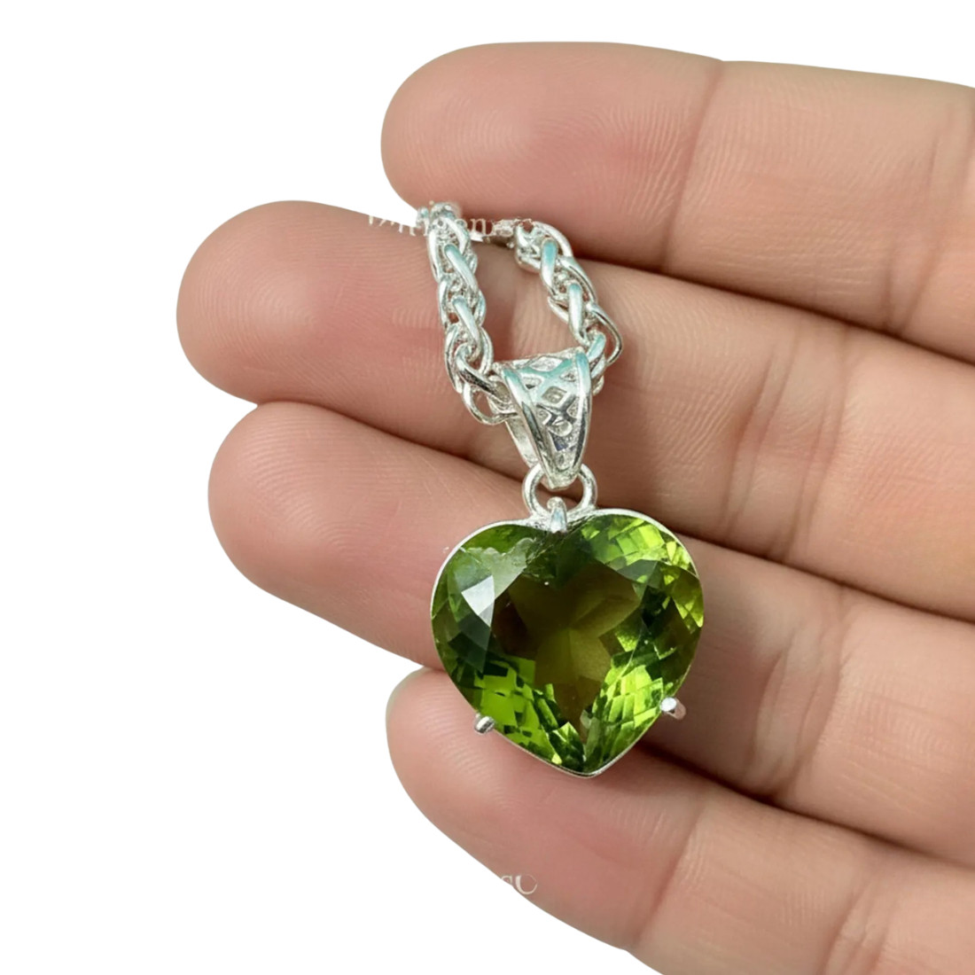 47 Ct Heart Cut Color Change Zultanite Pendant Necklace