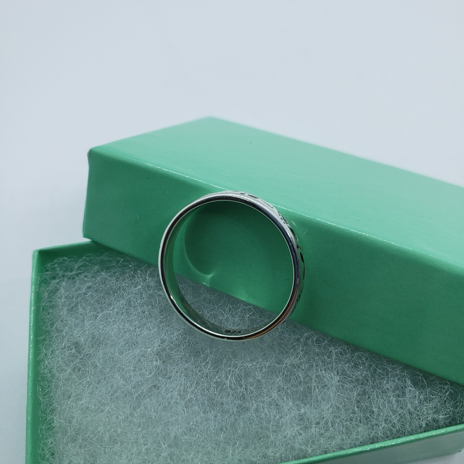 3mm Sterling Silver Footprints in The Sand Stackable Ring 1/8 inch Sizes 6 to 10