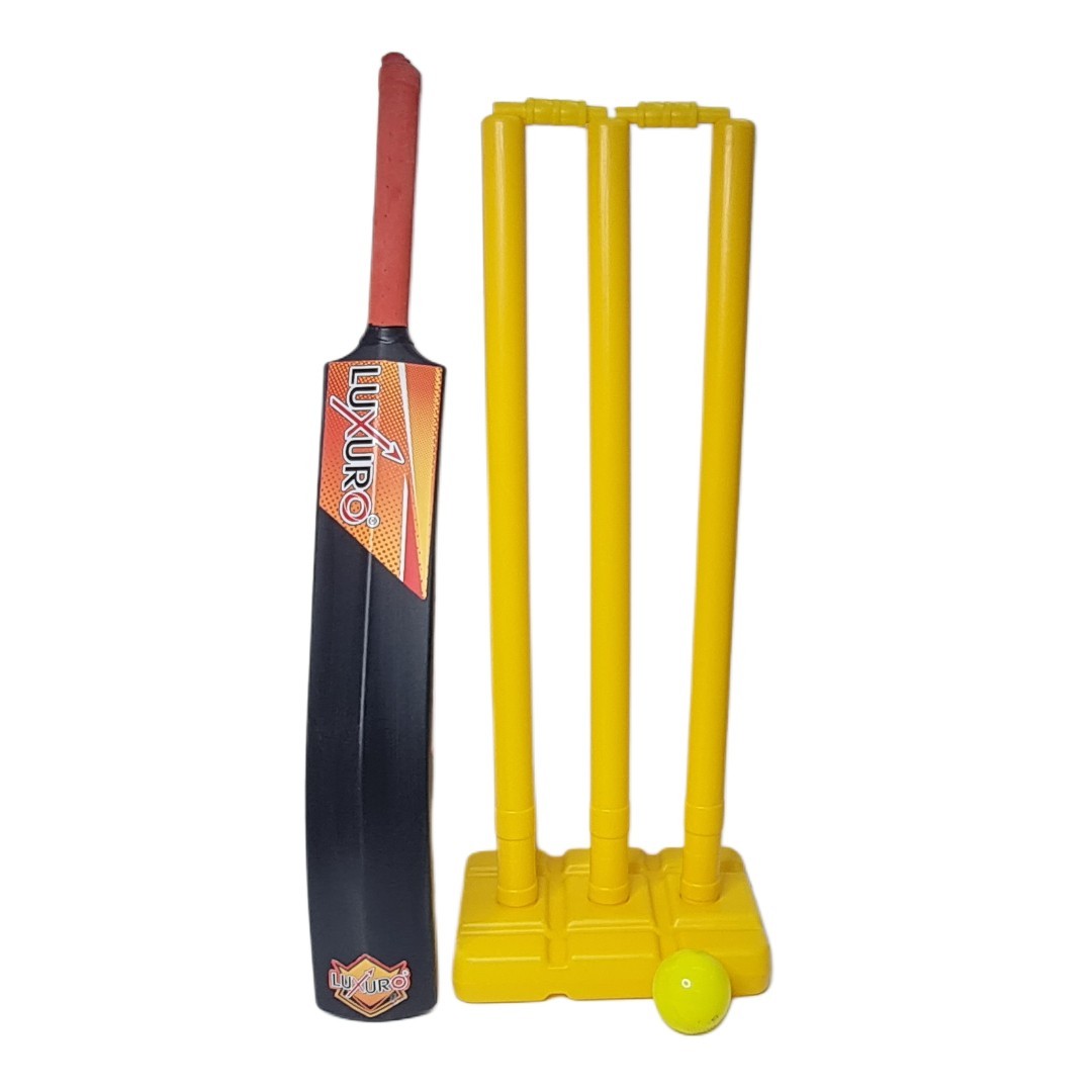 Cricket Bat Set | Platic Cricket Bat with Ball and Stumps Kids & Adults Cricket