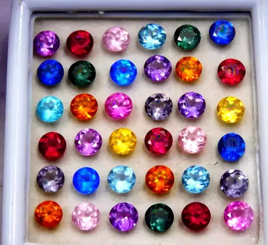 20 Pcs 6 MM Multi Color Sapphire Round Cut Natural Gemstone Lot Certified
