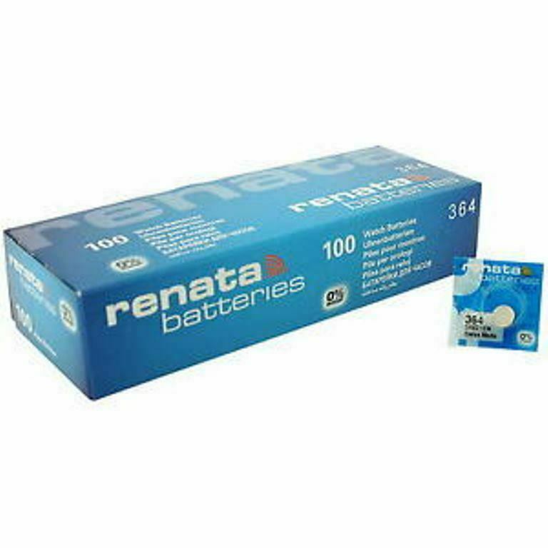 Renata 364 SR621SW 1.55V Silver Oxide Battery-Box of 100 W/TRACKING Exp. 05/25