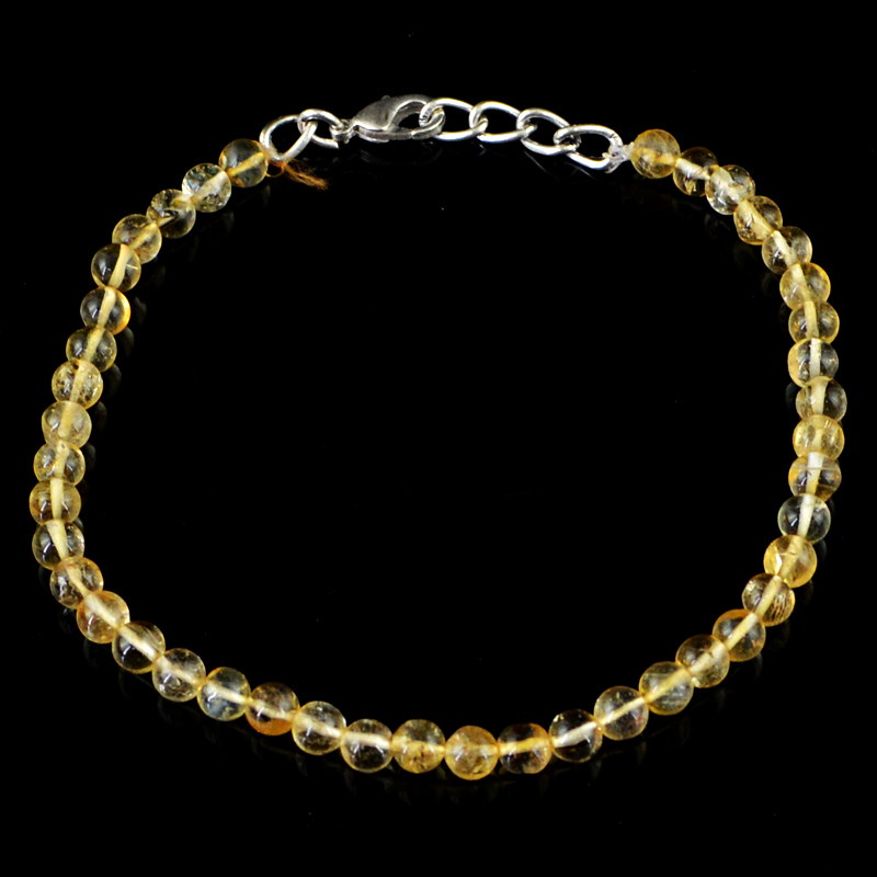 41.00 CTS NATURAL YELLOW CITRINE ROUND BEADS BRACELET – WHOLESALE PRICE (RS)