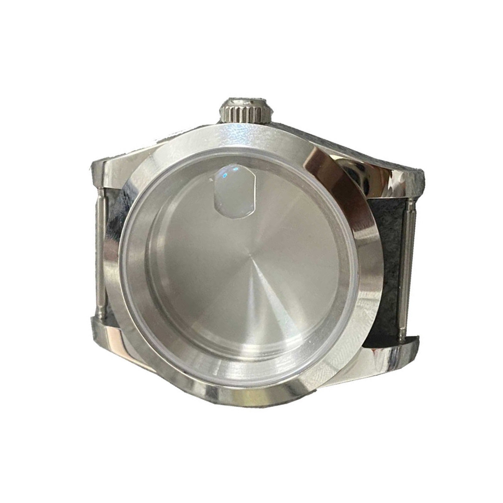 39mm Sapphire Glass Stainless Steel Watch Case w/ Magnifying For Seiko NH35/36,