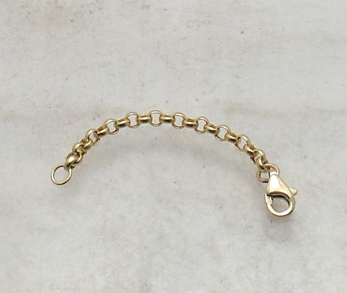 2.7mm Rolo Cable Link Extender Chain Necklace Lobster Clasp Real 10K Yellow Gold
