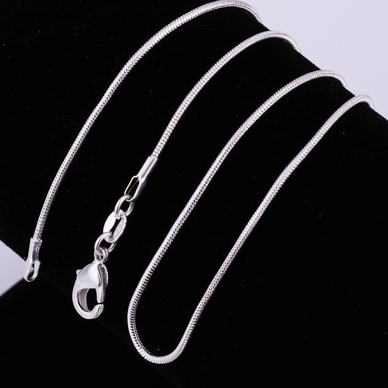 10PCS LOT 925 Sterling Silver 16/18/20/22/24/26/28/30 Inch 1mm