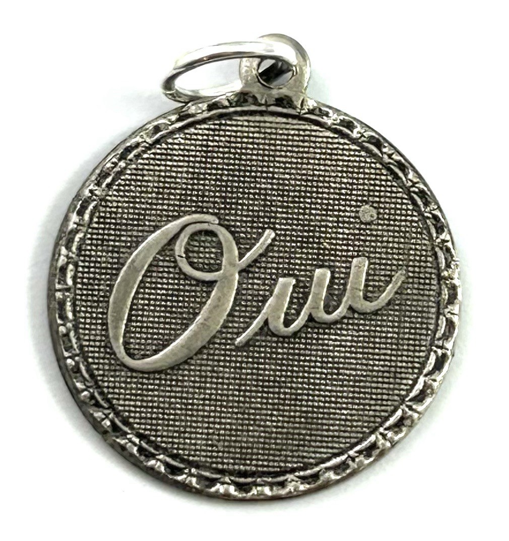 French Charm Necklace Pendant Oui Yes Expression Love Jewelry Silver Plated