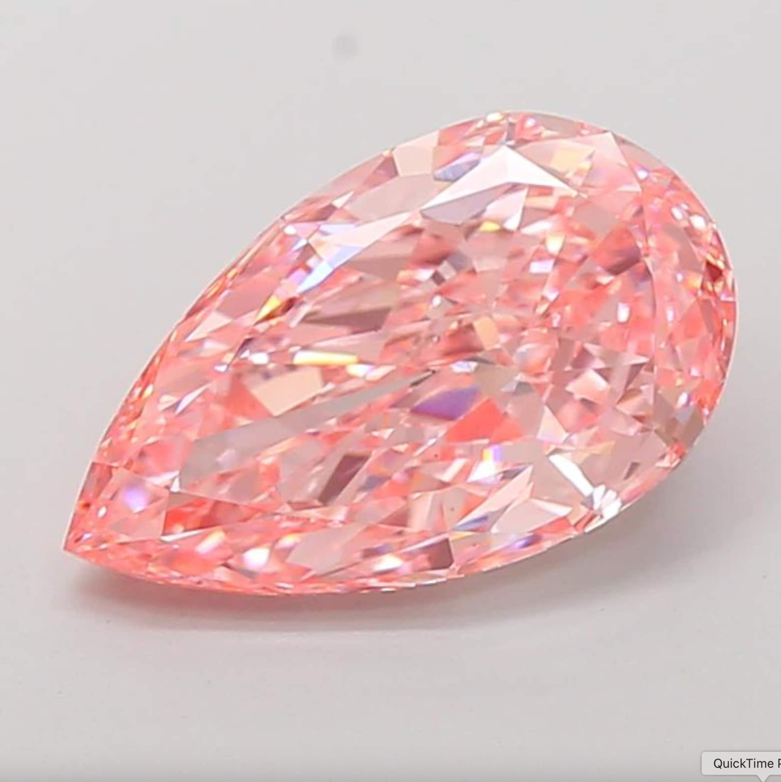5.55 Ct Fancy Vivid Pink Pear Lab Grown Diamond – IGI Certified Diamond