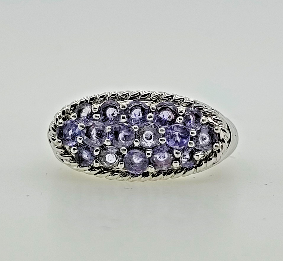 Vintage Purple Sterling Silver Thailand Ring Size 10
