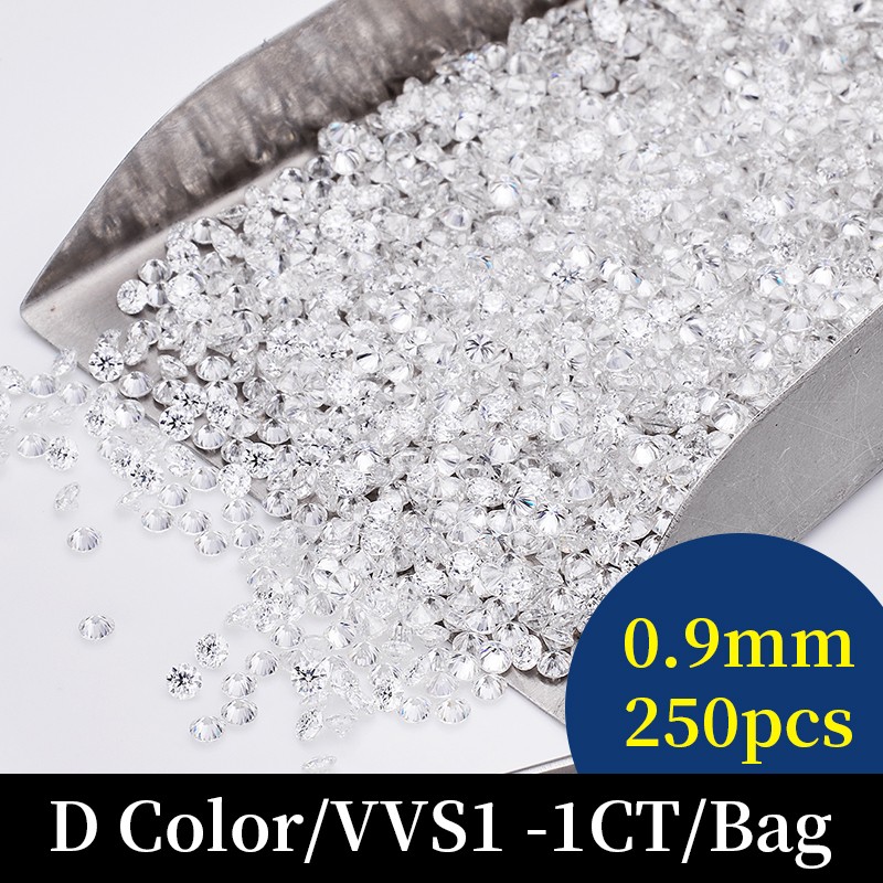 US Wholesale Price 1CT 0.8-2.9mm Round D Color VVS1 Loose Moissanite Stones Lot