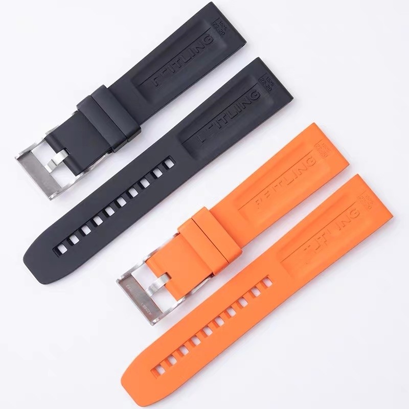22mm 24mm For BREITLING BLUE RUBBER WATCH BAND STRAP AVENGER PRO DIVER