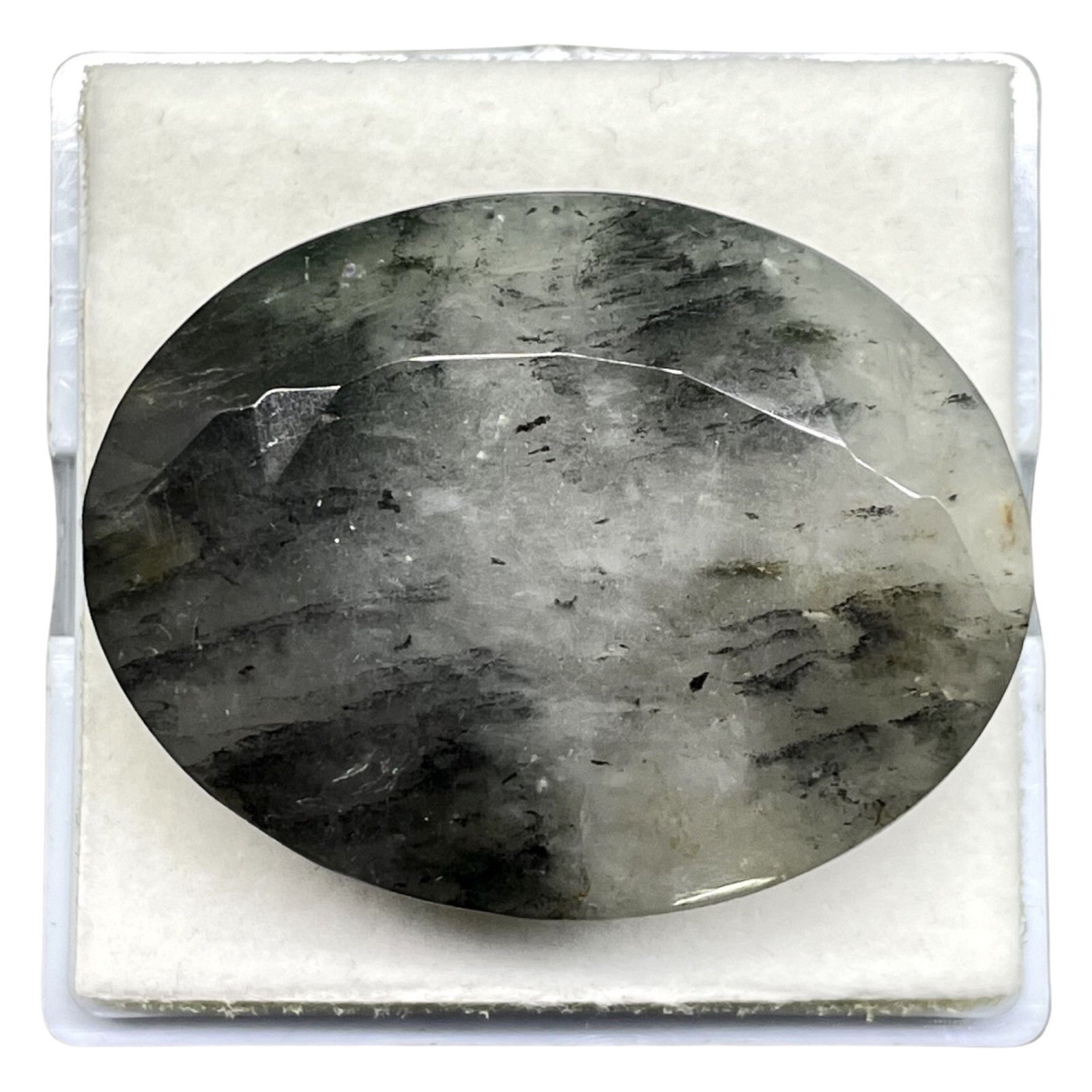 156.5 Cts Natural Rutile Quartz 42x33mm Oval Cut Loose Untreated Gemstone