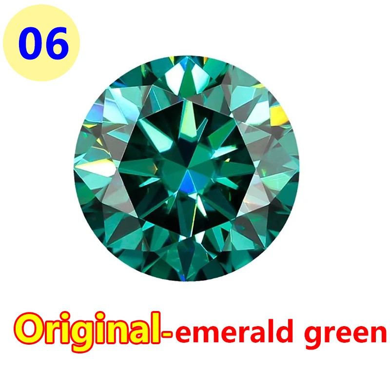 GRA VVS1 Multicolor 0.1-5ct Round Cut Moissanite Stone for Jewelry Making