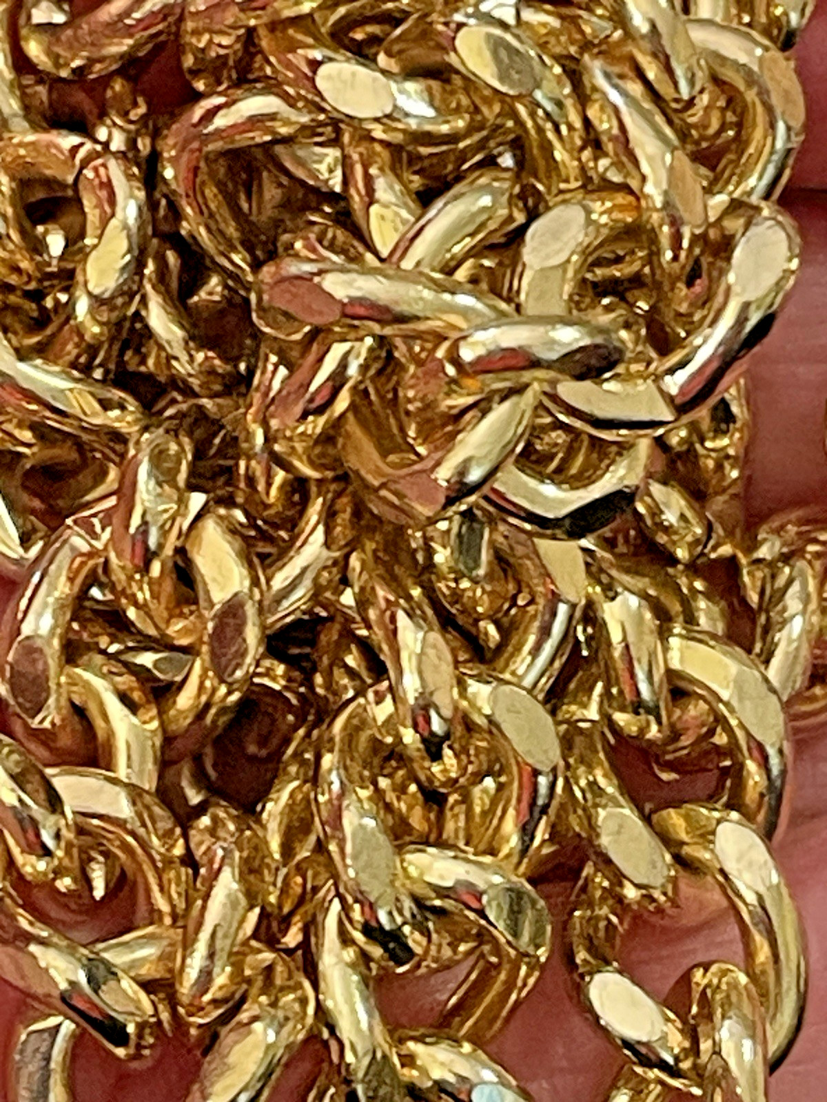 Fallon ? 36″ Heavy Goldplated Chain Necklace Magnetic Closure Cuban Link Style
