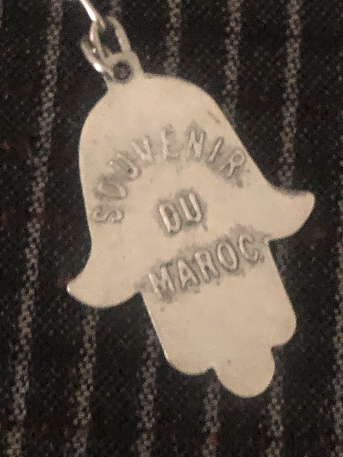 Vintage Moroccan Souvenir Du Maroc Panel Bracelet 70’s-80’s Silver Tone