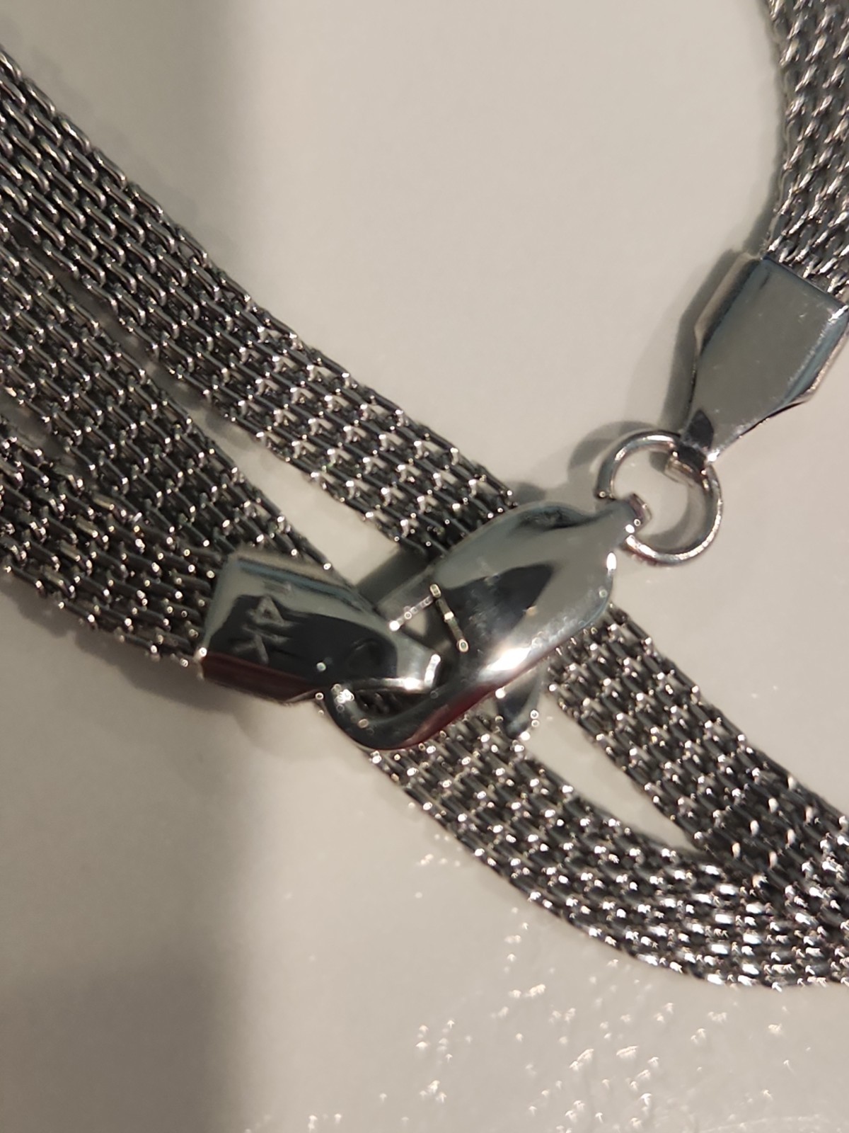 14k Italian White Gold Filled Bismarck Chain 4mm $130 RETAIL