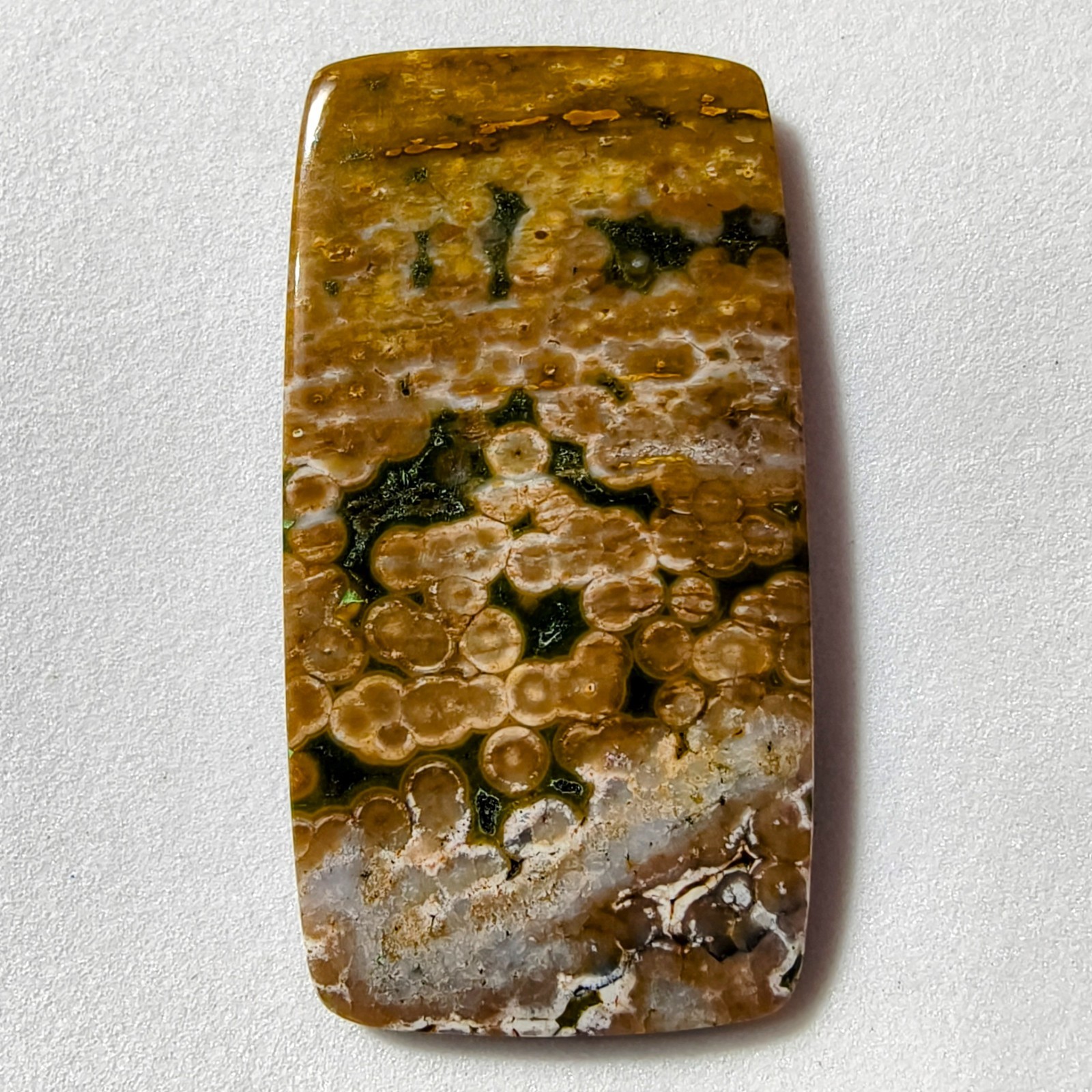 46 Cts Natural Ocean Jasper Cabochon Gemstone For Jewelry 45.1×24.1×4.2 MM