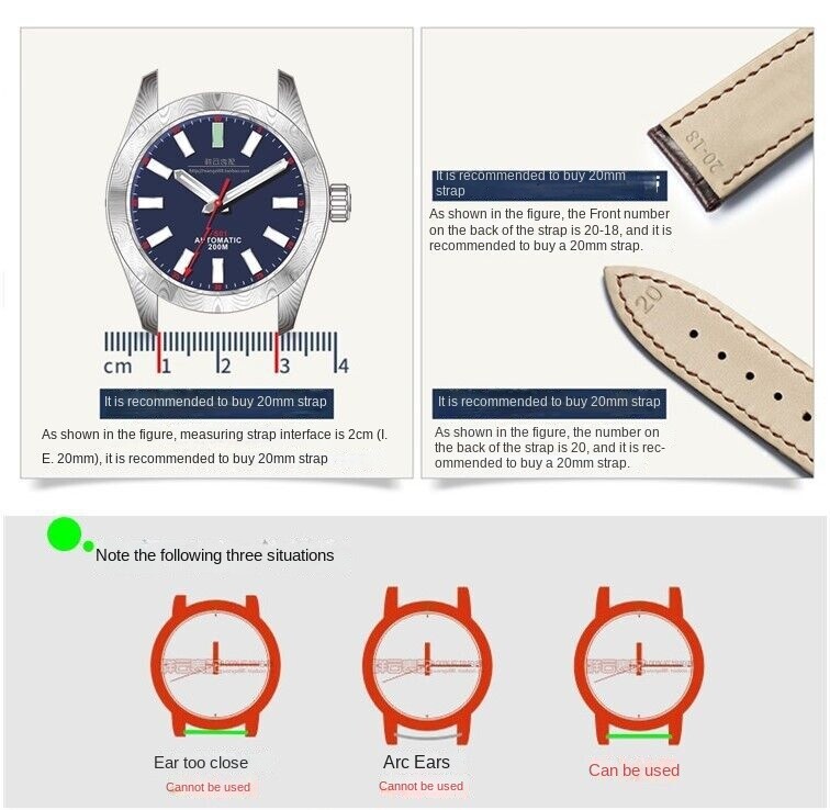 Crazy Horse Genuine Leather Watch Band Quick Release Frosted Straps Mens 18-24mm