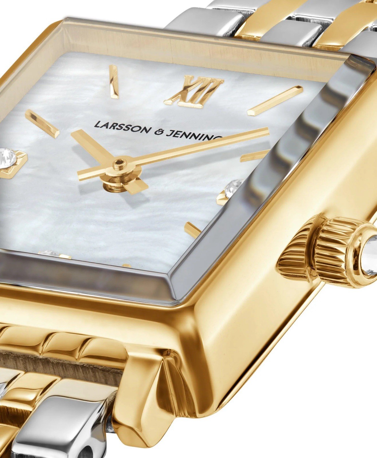 Larsson & Jennings Women’s Mini Boyfriend Two-Tone Bracelet Watch Quartz Gemmed