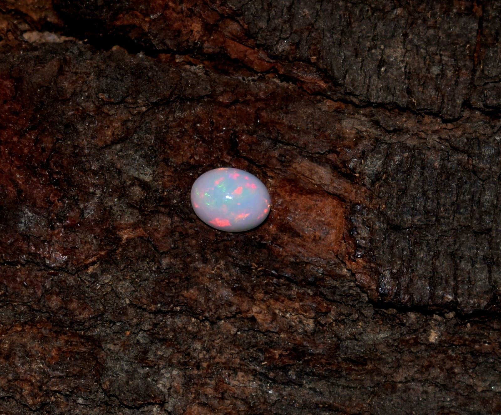 Natural Ethiopian Wello Fire Opal Cabochon Gemstone 7X9mm Loose AAA A04