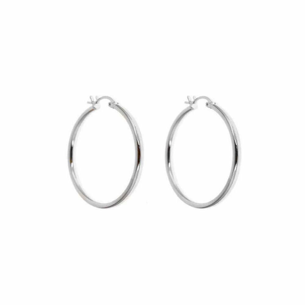 925 Sterling Silver 2MM Hoop Earrings-Unisex French Lock Hoop Earrings 10MM-80MM