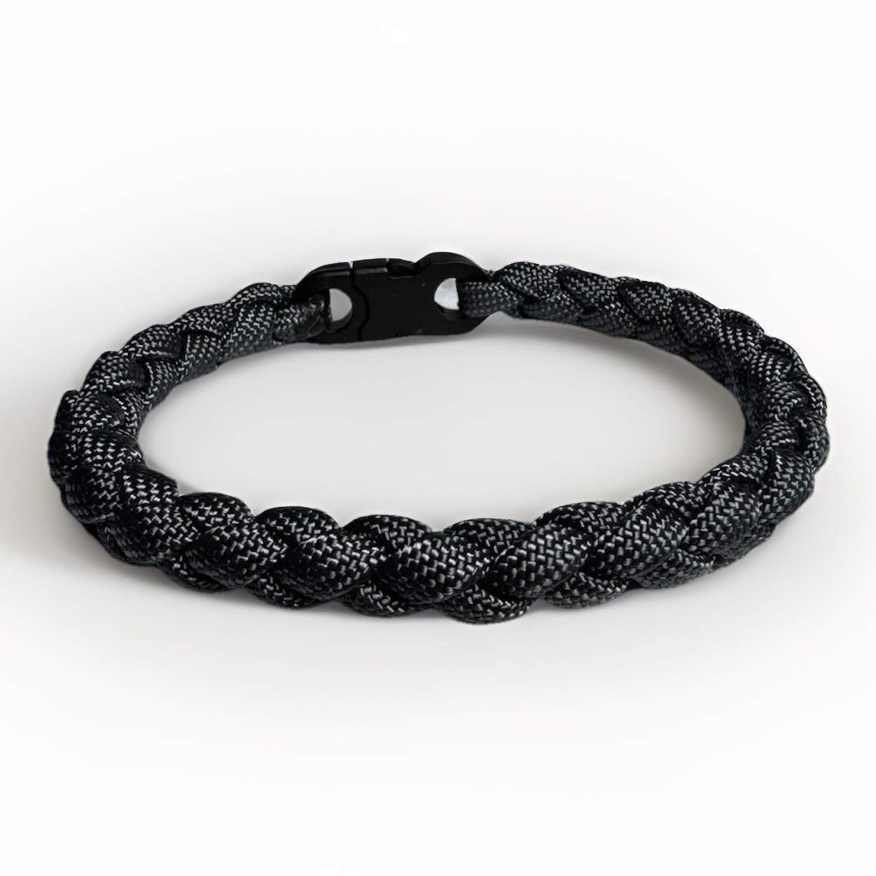 Gray Minimalist Paracord Bracelet Custom Size Handmade Everyday Wear 8mm