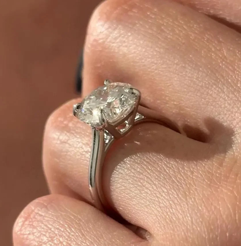 IGI 5Ct Round-Cut EF/VS1 Lab Grown Diamond Cathedral Wedding Ring Platinum 950