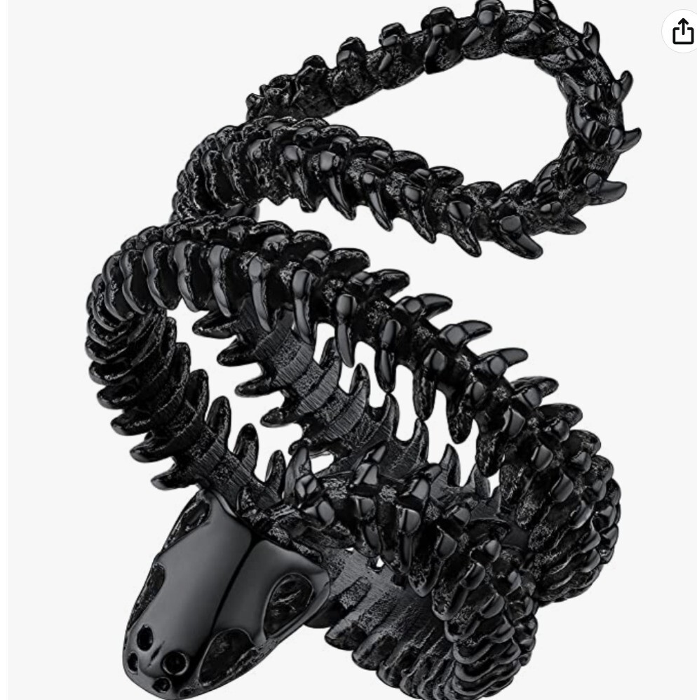 Bandmax Retro Biker Snake Rings Ideal Christmas or Birthday gift
