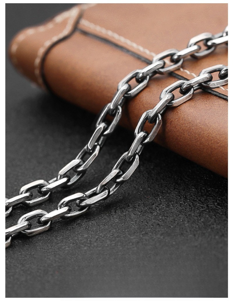 Artisan Cable Link Chain S925 Sterling Silver Heavyweight Men & Women Necklace