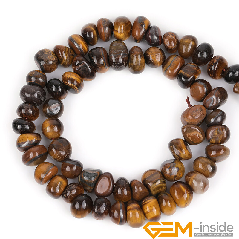 Natural Stone 8-10×10-12mm Freeform Nugget Loose Beads For Jewellery Making 15″