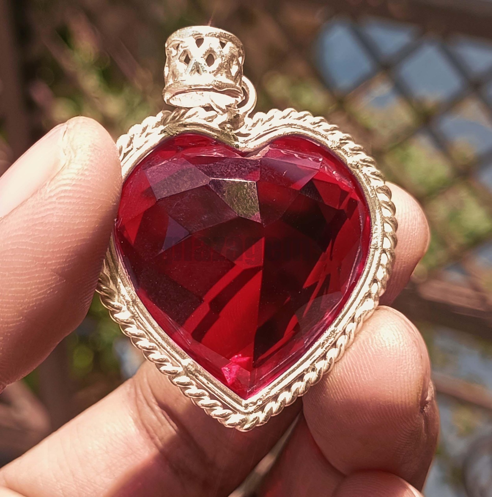 110 Ct Natural Blood Red Mozambique Ruby Pendant Flawless CERTIFIED