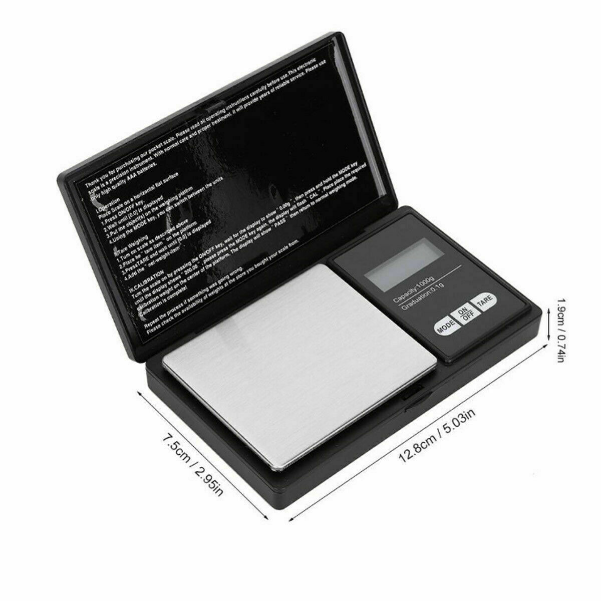 Digital Scale 1000g x 0.1g Precise, Healthy Eating Food Scale G, OZ, GN, CT, DWT