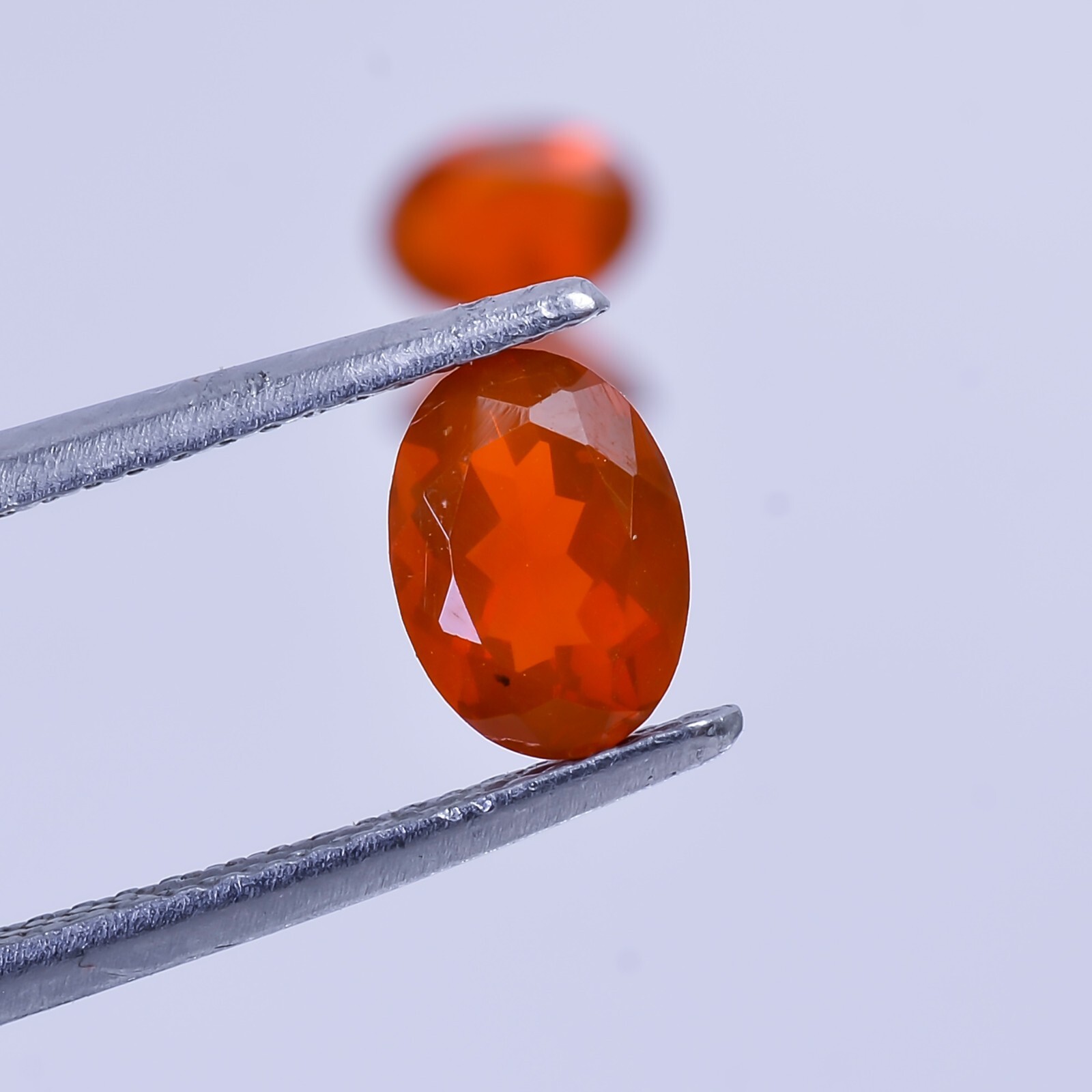 1.00 Cts Natural Mexican Fire Opal Faceted Oval 1 Pair Loose Gemstone 7X5X4 mm