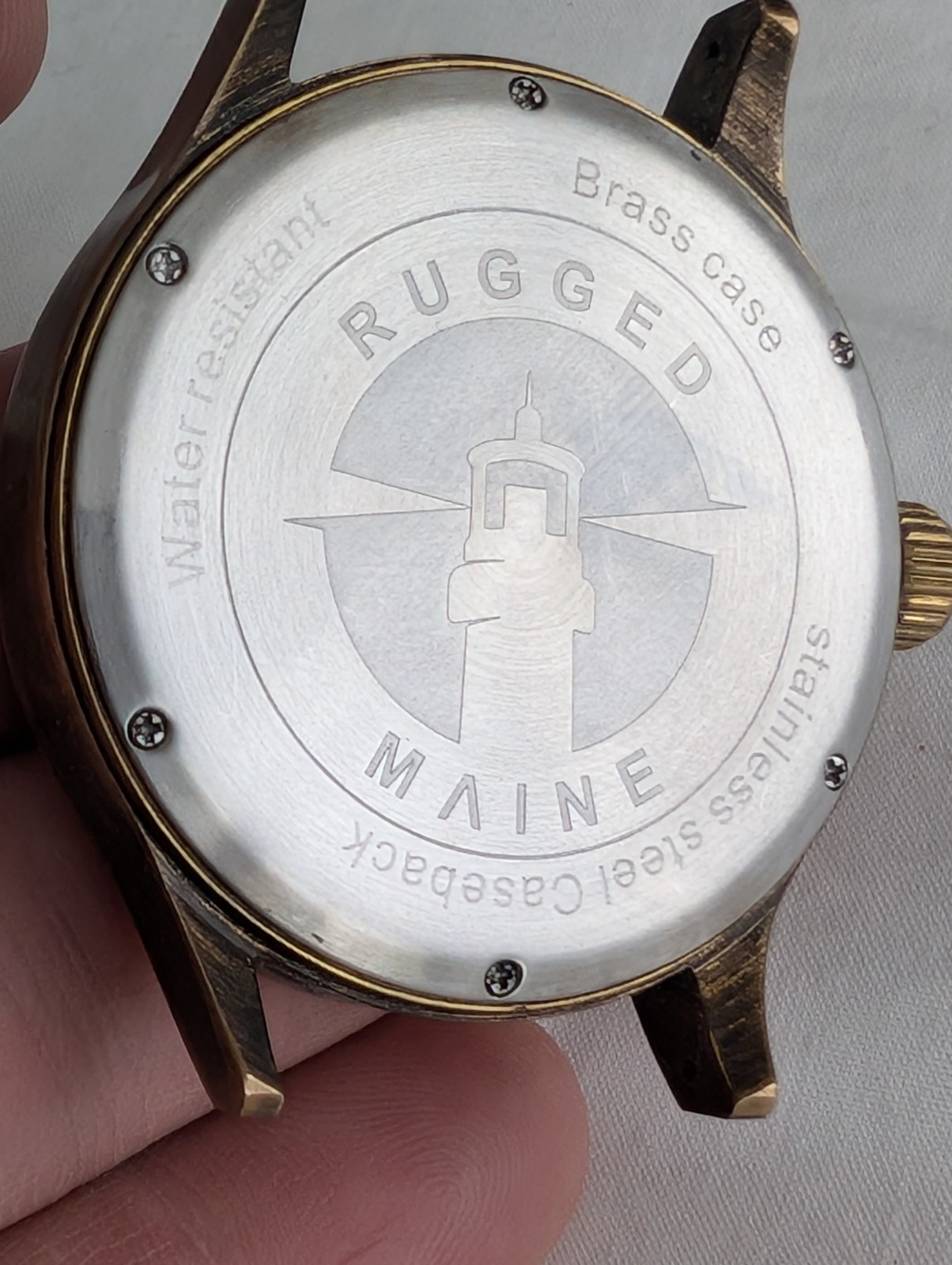 Solid brass, field, military watch, 44mm *PATINA WORK DONE* see description