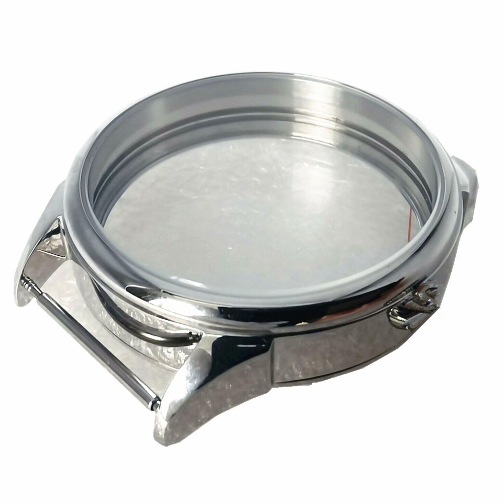 42mm Stainless Steel Mineral Glass Watch Case For ETA 6497 6498 ST3600 Movement